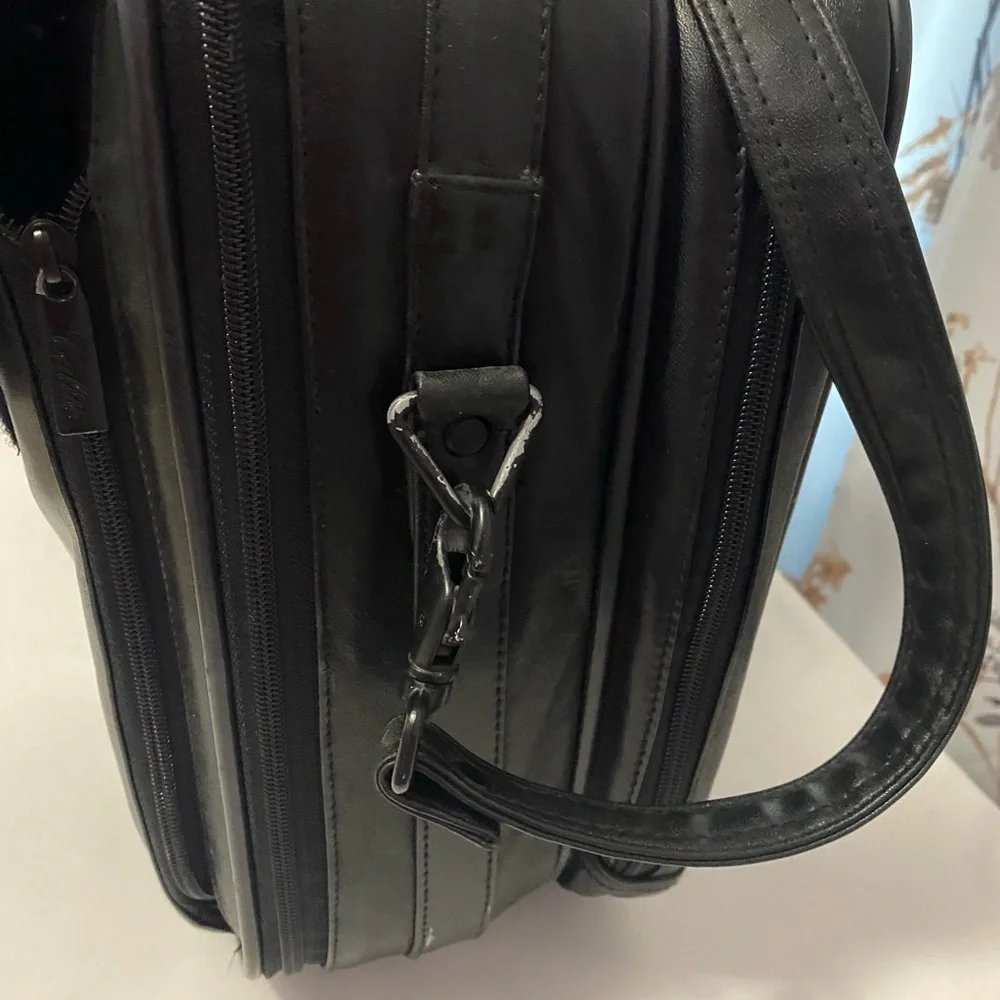 Men’s Black Leather Calise Briefcase